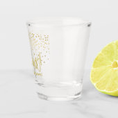 応援40年!魅惑的な金ゴールドきらめき ショットグラス (右)