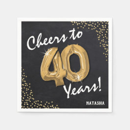 応援40年!40歳 スタンダードカクテルナプキン