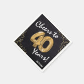 応援40年！40歳 スタンダードカクテルナプキン (角)