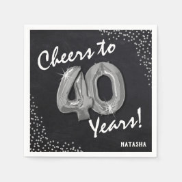 応援40年!40歳 スタンダードカクテルナプキン