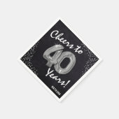 応援40年！40歳 スタンダードカクテルナプキン (角)