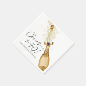 応援40歳の誕生日にナプキンスパーソナライズされた紙 スタンダードカクテルナプキン (角)