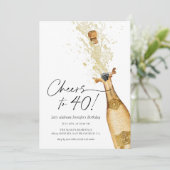 応援40歳の誕生日フォト招待状 招待状 (スタンド正面)