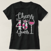 応援40歳ハッピー40歳の誕生日クイーンD Tシャツ (デザイン正面)