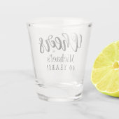 応援40歳パーソナライズされた誕生日 ショットグラス (裏面)