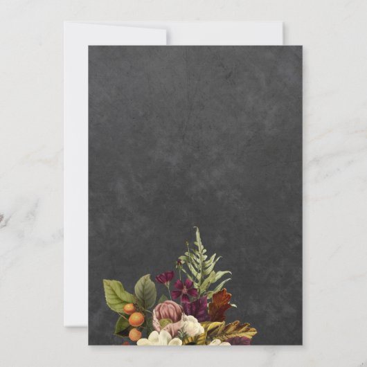 応援40歳秋素朴40歳の誕生日パーティー 招待状 (裏面)