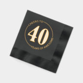 応援40歳素晴らしまで 箔ナプキン (左)