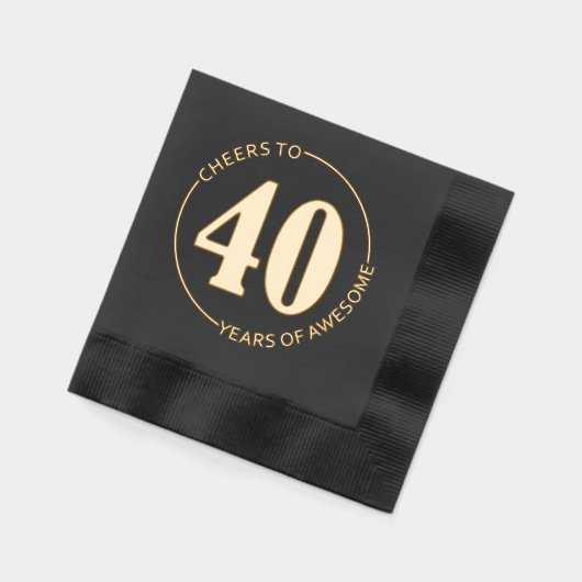 応援40歳素晴らしまで 箔ナプキン (左)