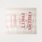 応援40歳40歳の誕生日を迎えるフォトバックグラウンド タペストリー (正面(横))