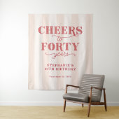 応援40歳40歳の誕生日を迎えるフォトバックグラウンド タペストリー (インサイチュ)