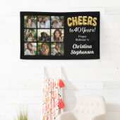 応援40歳9写真コラージュ40歳の誕生日 横断幕 (インサイチュ)