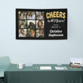 応援40歳9写真コラージュ40歳の誕生日 横断幕 (トレードショー)