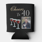 応援40赤ワイングラス写真40歳の誕生日 缶クーラー (裏面)