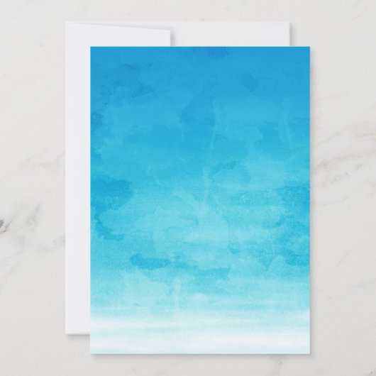 応援40青40歳グラデーションのバースデーモダンパーティー 招待状 (裏面)