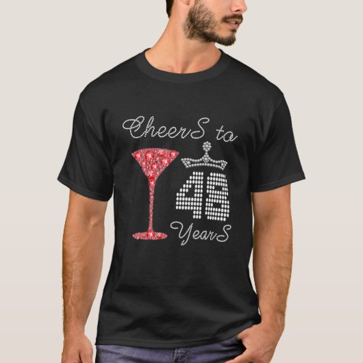 応援48歳48歳の誕生日パーティーの衣装生まれ Tシャツ (正面)