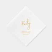 応援4 |モダン大人40歳の誕生日パーティー 箔ナプキン (右)