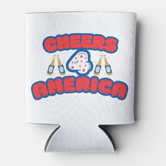応援4 America in Red、White、Blue 缶クーラー (正面)