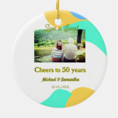 応援50周年の愛は甘いレトロ セラミックオーナメント (裏面)