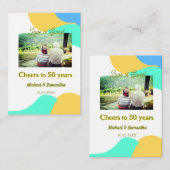 応援50周年の愛は甘いレトロ ノートカード (正面/裏面)