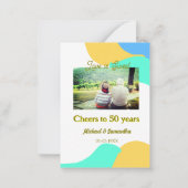 応援50周年の愛は甘いレトロ ノートカード (裏面)