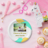 応援50周年の愛は甘いレトロ ペーパープレート (パーティー)