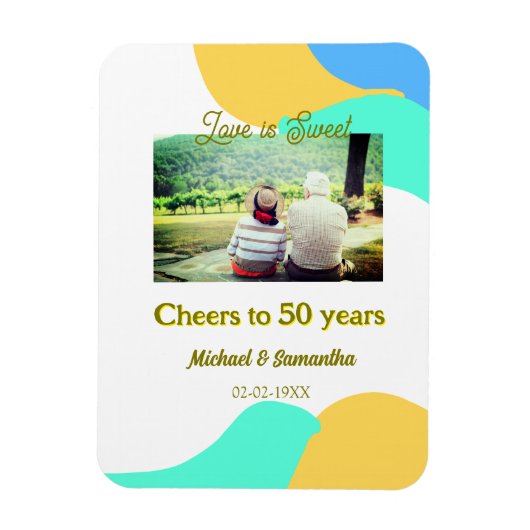 応援50周年の愛は甘いレトロ マグネット (縦)