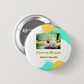 応援50周年の愛は甘いレトロ 缶バッジ (正面&裏面)