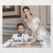 応援50周年パーティードリンクラベル スパークリングワインラベル (シングルラベル)