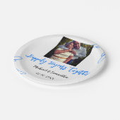 応援50周年ブルーリーフ写真名 ペーパープレート (アングル)