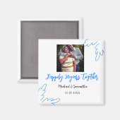 応援50周年ブルーリーフ写真名 マグネット (正面/裏面)