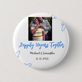 応援50周年ブルーリーフ写真名 缶バッジ