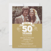 応援50周年記念写真結婚へ 招待状 (正面)