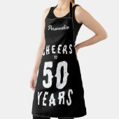 応援50年カッコいい50誕生日BBQエプロン エプロン (インサイチュ)
