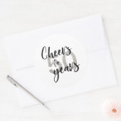 応援50年グリッター50誕生日 ラウンドシール (封筒)