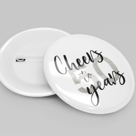 応援50年グリッター50誕生日 缶バッジ