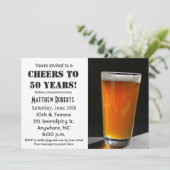 応援50年50番目の誕生日招待状 招待状 (スタンド正面)