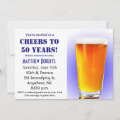 応援50年50番目の誕生日招待状 招待状 (正面)