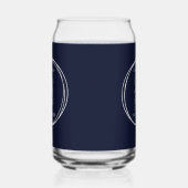 応援50年50誕生日ネイビー銀パーティー ガラス缶 (左)