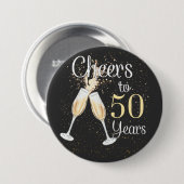 応援50年50th誕生日パーティラウンドブット 缶バッジ (正面&裏面)