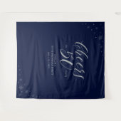 応援50年 |シルバー・アンド・ネイビー・バースデー・パーティー タペストリー (正面(横))