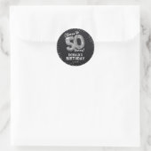 応援50年！50歳 ラウンドシール (バッグ)