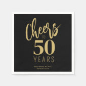 応援50歳の誕生日カスタムパーティー スタンダードカクテルナプキン (正面)