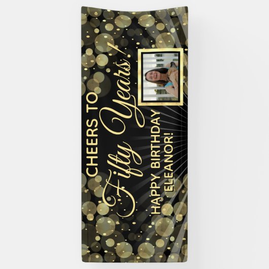 応援50歳50歳の誕生日パーティー写真 横断幕 (縦)