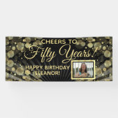 応援50歳50歳の誕生日パーティー写真 横断幕 (横)