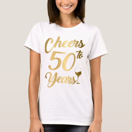 応援50歳50歳の誕生日パーティー女性T-Shi Tシャツ (正面)
