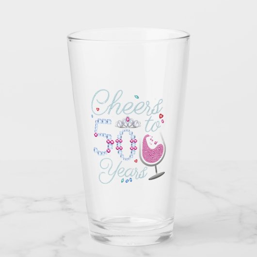 応援50歳50歳の誕生日パーティー飲み タンブラーグラス (正面)