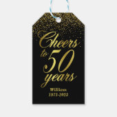 応援50歳50歳の誕生日パーティー ギフトタグ (正面)