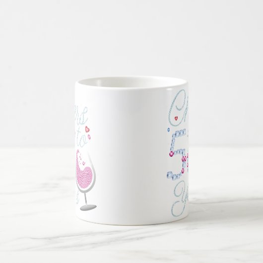 応援50歳50歳の誕生日パーティー コーヒーマグカップ (中央)