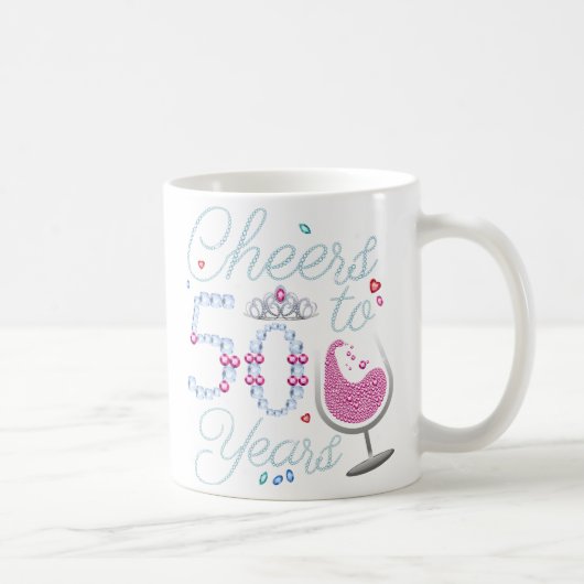 応援50歳50歳の誕生日パーティー コーヒーマグカップ (右)