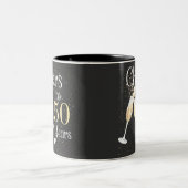 応援50歳50歳の誕生日パーティー ツートーンマグカップ (中央)